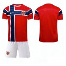 men's & kids Norway National Soccer Uniform Suit Blank Jersey Set Home Stadium 2026 Red Activewear