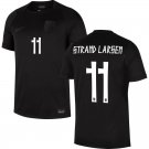 men's & kids Norway National Soccer Uniform 11 STRAND LARSEN Jersey Away 2026 Black Activewear