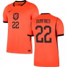 men's & kids Netherlands Soccer Uniform 22 Denzel Dumfries Jersey Home 2026 Orange Activewear