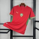 adult unisex Morocco National Soccer Team Uniform Blank Jersey Home Stadium 2026 Red Activewear