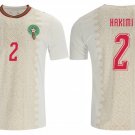 men's & kids Morocco National Team Soccer Uniform 2 Achraf Hakimi Jersey Away 2026 White Activewear