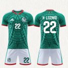 men's & kids Mexico Soccer Team Uniform suit 22 Hirving Lozano Jersey set 2026 Home Activewear kit