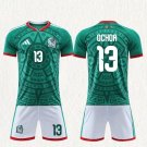 men's & kids Mexico National Soccer Uniform suit 13 G. Ochoa Jersey set 2026 Home Activewear kit
