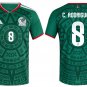 men's & kids Mexico Soccer Team Uniform 8 C. Rodriguez Jersey Home 2026 Green Activewear
