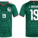 men's & kids Mexico Soccer Team Uniform 19 J. Sanchez Jersey Home 2026 Green Activewear