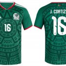 men's & kids Mexico Soccer Team Uniform 16 J. Cortizo Jersey Home 2026 Green Activewear