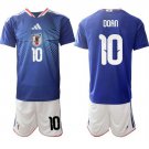 men's & kids Japan National Soccer Uniform suit 10 Ritsu Doan Jersey set 2026 Home Activewear kit