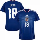 men's & kids Japan National Soccer Team Uniform 18 Ayase Ueda Jersey Home 2026 Blue Activewear
