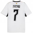 adult unisex Ghana National Soccer Team Uniform 7 FATAW Jersey Home Stadium 2026 White Activewear