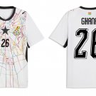 adult unisex Ghana National Soccer Team Uniform 26 Ghana Jersey Home Stadium 2026 White Activewear
