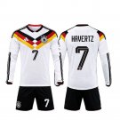 men's & kids Germany Soccer Team Uniform Suit 7 Kai Havertz Jersey Set Home 2026 White Long-Sleeve