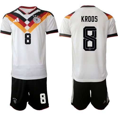 men's & kids Germany Soccer Team Uniform Suit 8 KROOS Jersey Set Home 2026 White Activewear