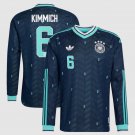 adult unisex Germany National Soccer Uniform 6 Joshua Kimmich Jersey Away 2026 Navy Long-Sleeve