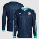 adult unisex Germany Soccer Team Uniform Blank Jersey Away 2026 Navy Long-Sleeve Activewear