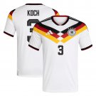 men's & kids Germany National Soccer Team Uniform 3 Robin Koch Jersey Home 2026 White Activewear