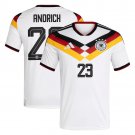 men's & kids Germany National Soccer Uniform 23 Robert Andrich Jersey Home 2026 White Activewear