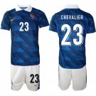 men's & kids France National Soccer Uniform Suit 23 CHEVALIER Jersey Set Home 2026 Blue Activewear
