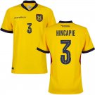 men's & kids Ecuador National Soccer Uniform 3 Hincapie Jersey Home Stadium 2026 Yellow Activewear