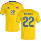men's & kids Colombia National Soccer Team Uniform 22 Faustino Asprilla Jersey 2026 Home Activewear