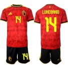 men's & kids Belgium National Soccer Uniform Suit 14 LUKEBAKIO Jersey Set Home 2026 Red Activewear