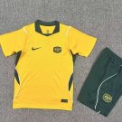 men's & kids Australia National Soccer Uniform suit Blank Jersey set Home 2026 Yellow Activewear kit