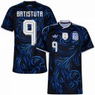 men's & kids Argentina National Soccer Uniform 9 Batistuta Jersey Away Stadium 2026 Black Activewear