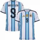 men's & kids Argentina National Soccer Team Uniform 9 Batistuta Jersey Home 2026 Blue Activewear
