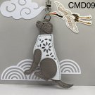 Handmade Leather Handbag Charm / Key Chain - Labrador Dog