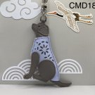 Handmade Leather Handbag Charm / Key Chain - Labrador Dog