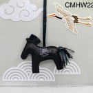 Leather Rodeo Horse Bag CharmLeather Rodeo Horse Bag Charm With Genuine Crocodile Leater Saddle