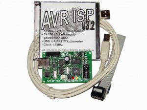 4in1-ATMEL AVR ISP programmer,+5V electricaly isolated PWR supply,USB to UART