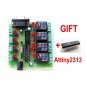 AVR-I/O IO DEVELOPMENT BOARD WITH 4 OPTOISOLATED INPUTS AND 4 RELAY OUTPUTS.