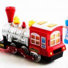 Musical train with light and soap bubbles