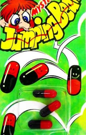 Bouncing capsules for 5 packs
