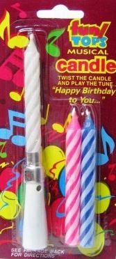 Musical candles for 3 sets