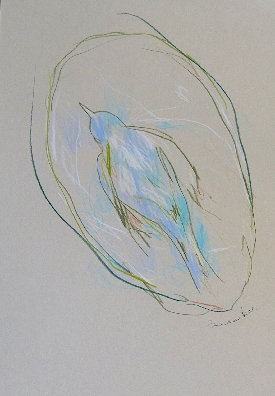 #45 - Birds - original drawing 29x21 cm