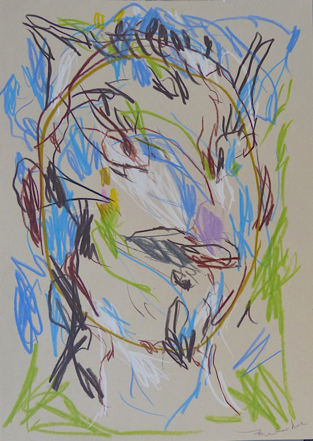 #52 - The Face - original drawing 29x21 cm