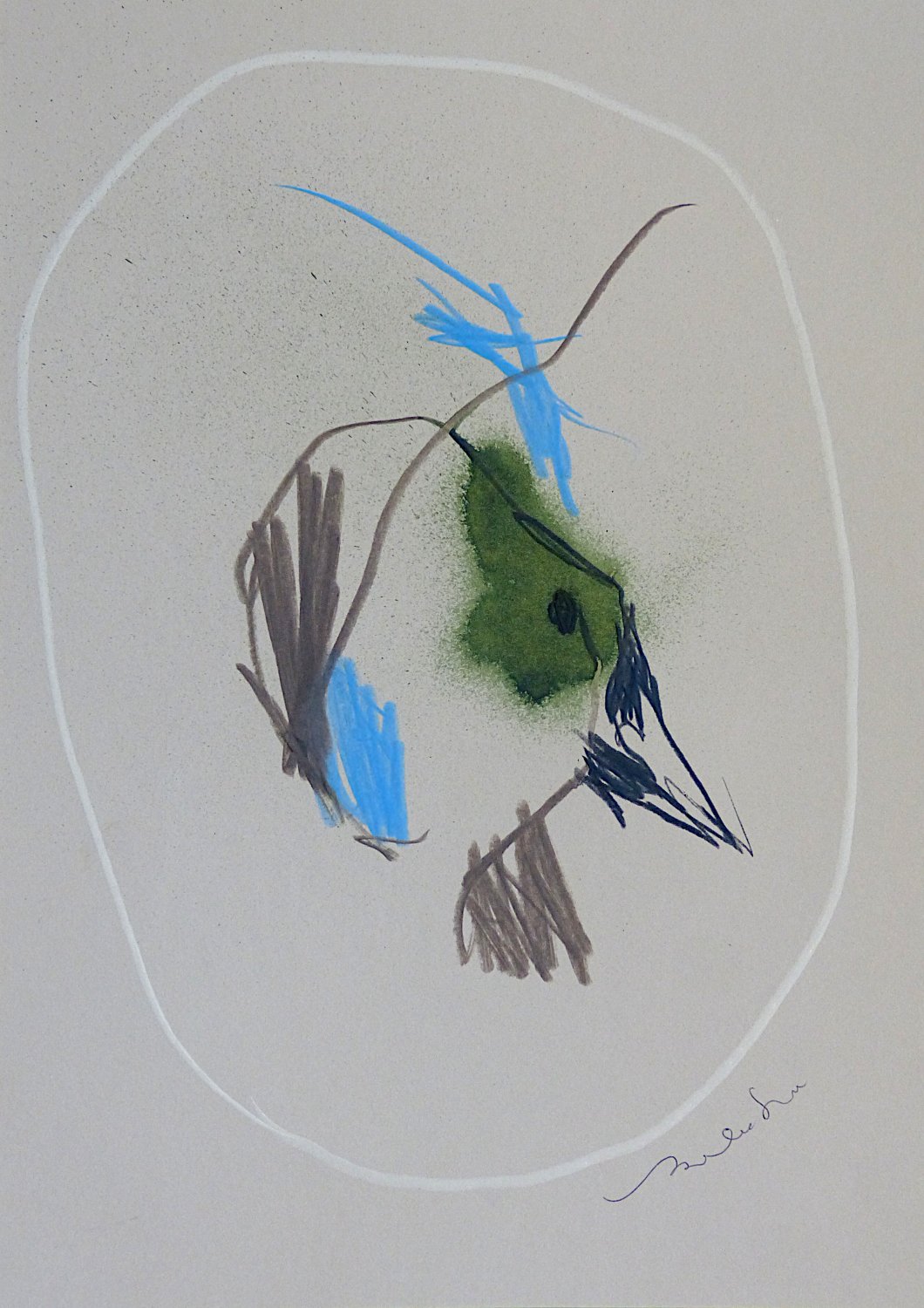 #67 - Gestural Research - The Bird - original drawing 29x21 cm