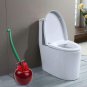Toilet Brush Set with Holder Bowl Long Handle Household Bathroom Cleaning Tool Red