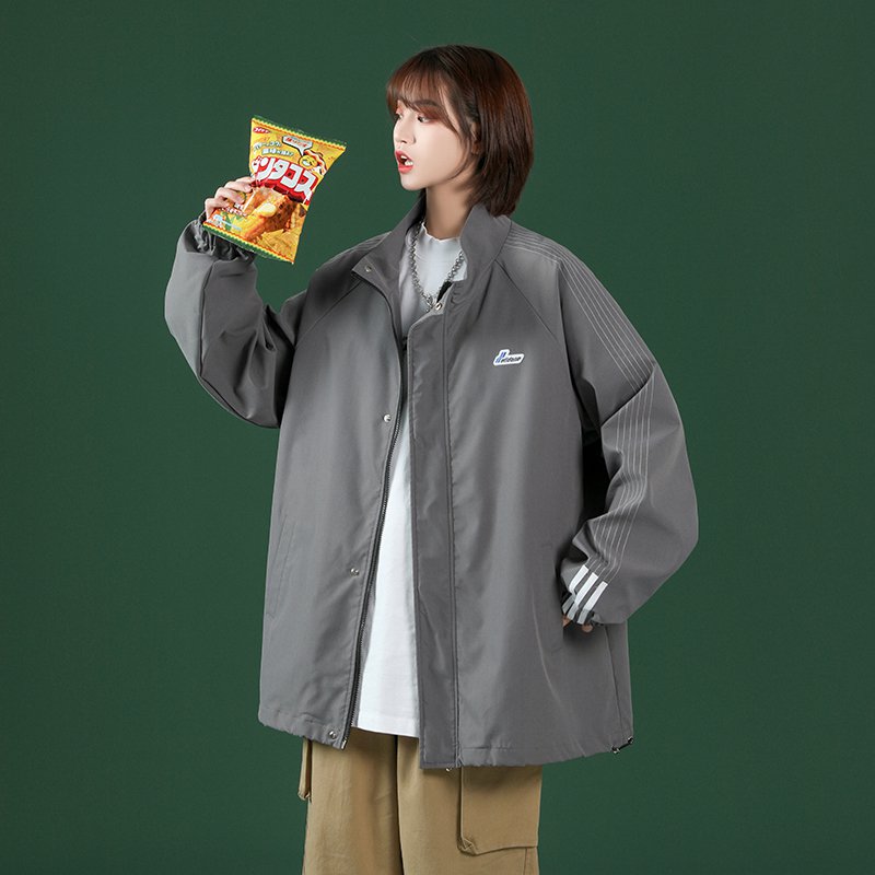 Women Plus Size Casual Jacket Outwear Oversized Coat Sweats Athletic Activewear Gey Pockets