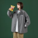Women Plus Size Casual Jacket Outwear Oversized Coat Sweats Athletic Activewear Gey Pockets