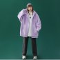 Athletic Women Hoodie Jacket Outwear Purple Plus Size Lady Girl Fashion Coat Zipper Kangaroo Pockets