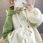 Women Color Block Hoodie Kangaroo Pockets Jacket Loose Coat Jumper Winter Autumn Spring