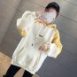 Athletic Women Loose Fit Hoodie Letter Kangaroo Pockets Jacket Fashion Coat Ribbed Oversized Jumper