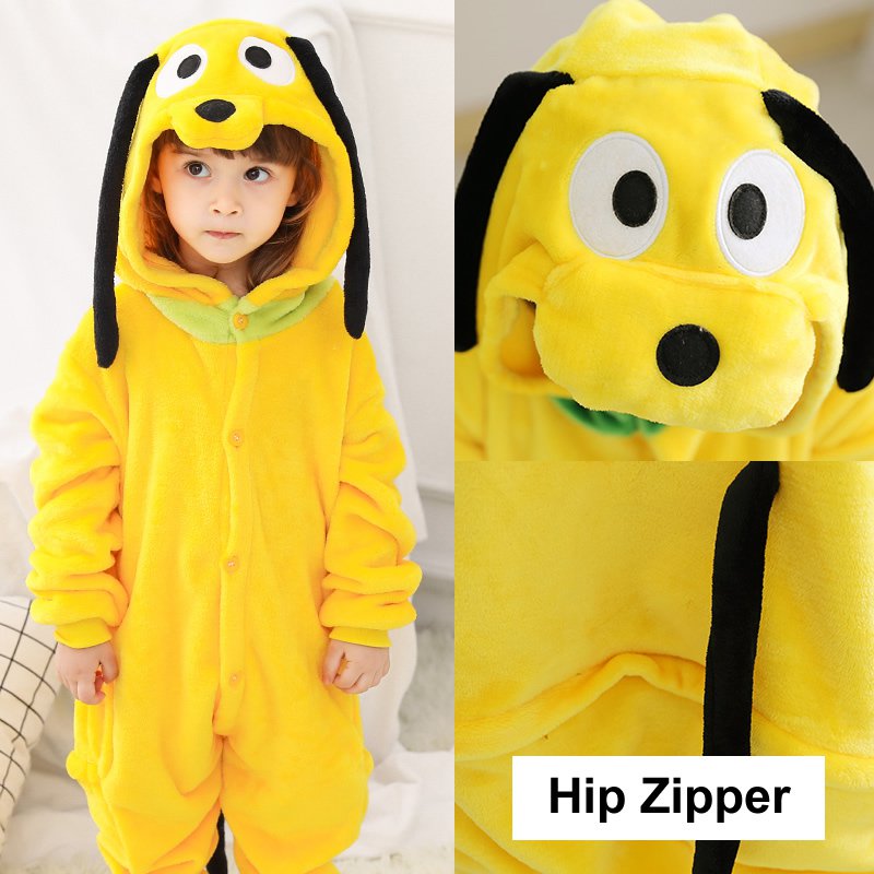 Dog Romper Kids Costume Animal Children Kigurumi Onesies Outfits Pajamas Jumpsuit Christmas Holiday
