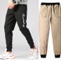 2x Men Athletic Pants Sherpa Lined Sweatpants Active Winter Fleece Trousers Fluffy Driving Windproof