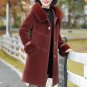 WINE Down jacket medium and long fox fur collar middle-aged and elderly mothers' new winter Hooded