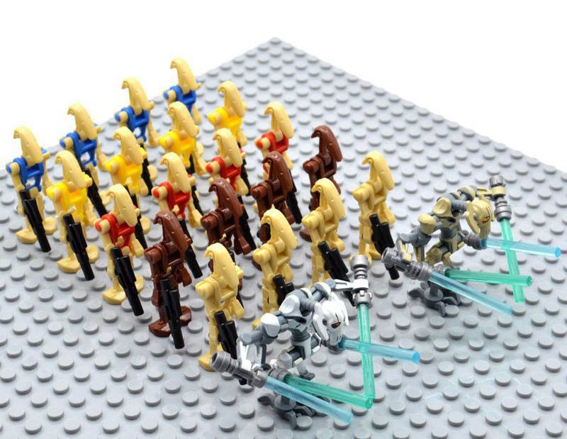 Star Wars Battle Droids with General Grievous Minifigures Building Block Figures Set