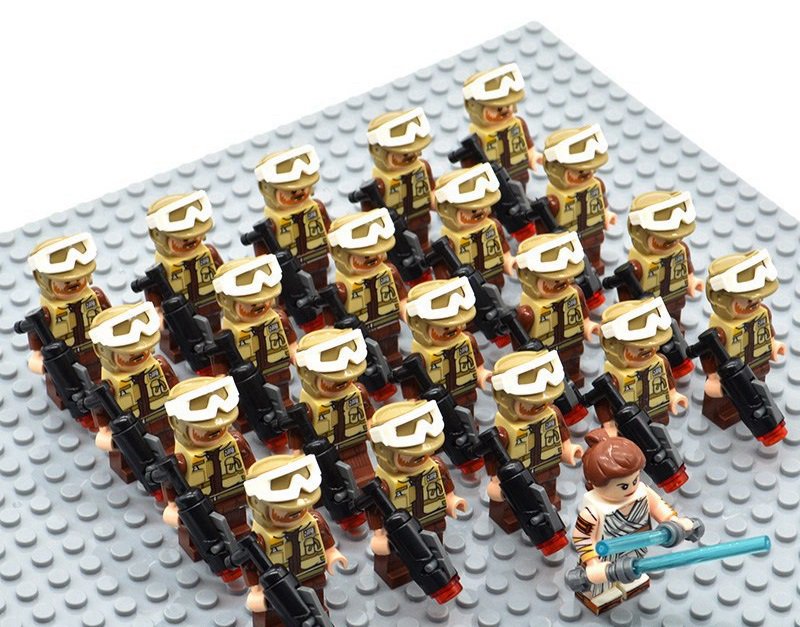 Star Wars Rebel Troopers with Rey Minifigures China Building Block Figures Set SW76