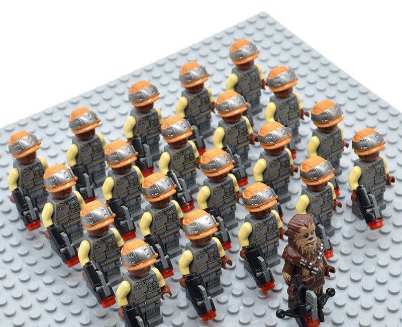 Star Wars Rebel Troopers with Chewbacca Minifigures China Building Block Figures Set SW65